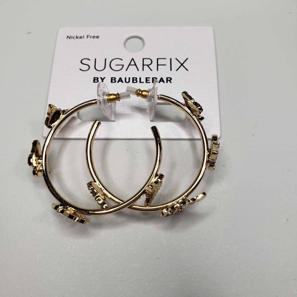Baublebar Butterfly Hoop Earrings 
